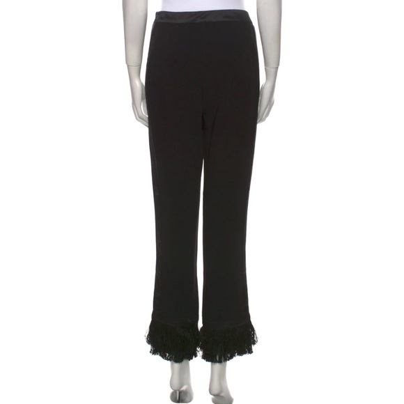 Cinq a Sept Fringe Tuxedo Stripe Pants Size 12 - Picture 3 of 12